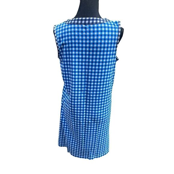 Draper James lands end Small sleeveless shift blue white gingham knee dress - Picture 5 of 7